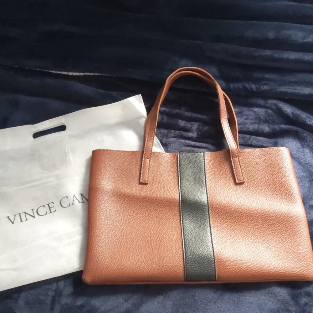 NEW Vince Camuto Vegan leather shopper tote bag